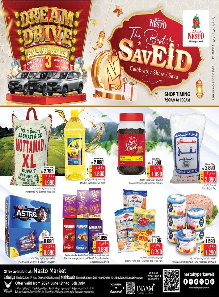 Nesto Market Salmiya Mahboula Eid Offers Flyer