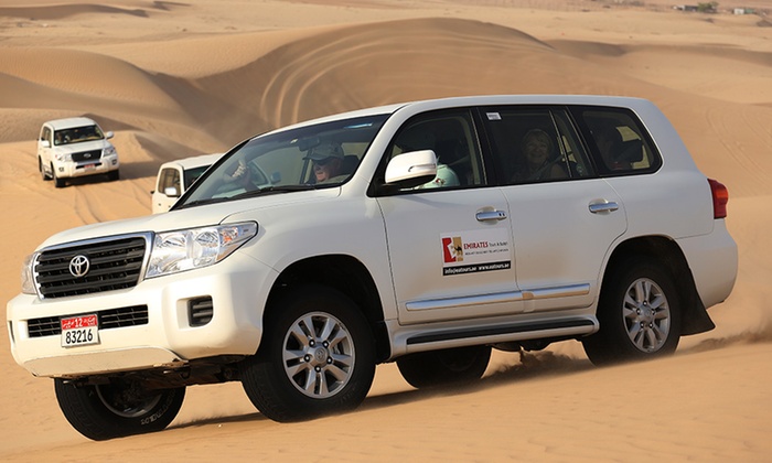 Exclusive Half-Day Safari Including 4x4 Pick Up, BBQ buffet & Belly Dancer from Emirates Tours & Saf