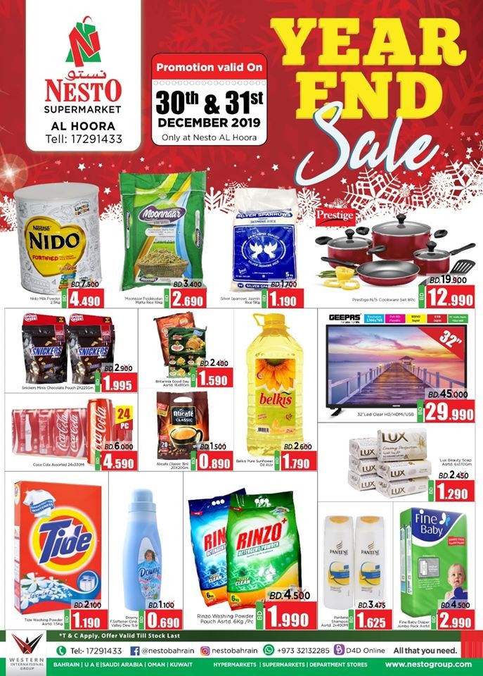 Nesto Supermarket Bahrain Year End Sale Offers