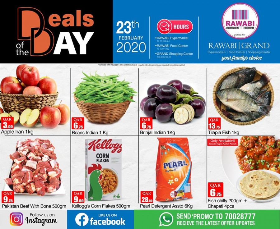 Rawabi Hypermarket Qatar Deal Of The Day 23 February 2020