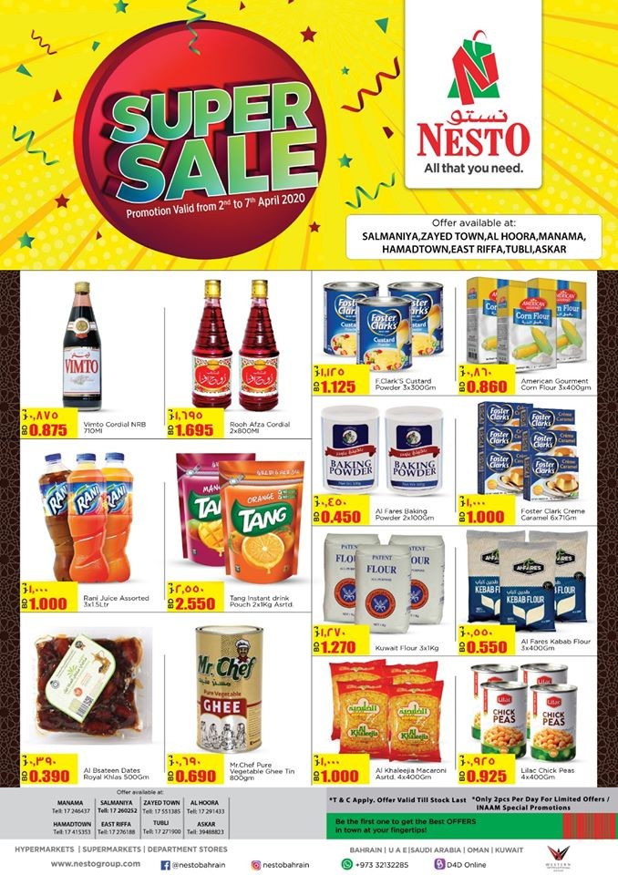 Nesto Hypermarket Bahrain Super Sale Offers | Nesto Offers