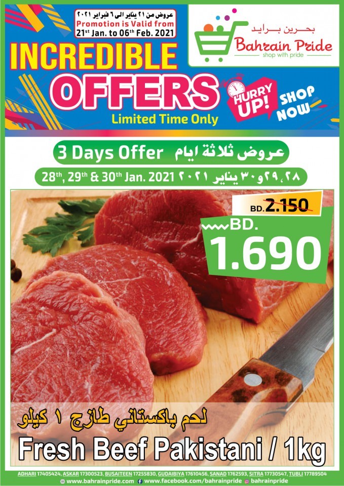 Bahrain Pride Incredible Offer