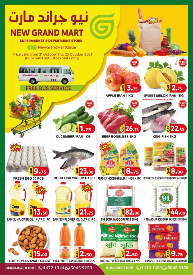 New Grand Mart Big Weekend Deals | Qatar Shopping Deals