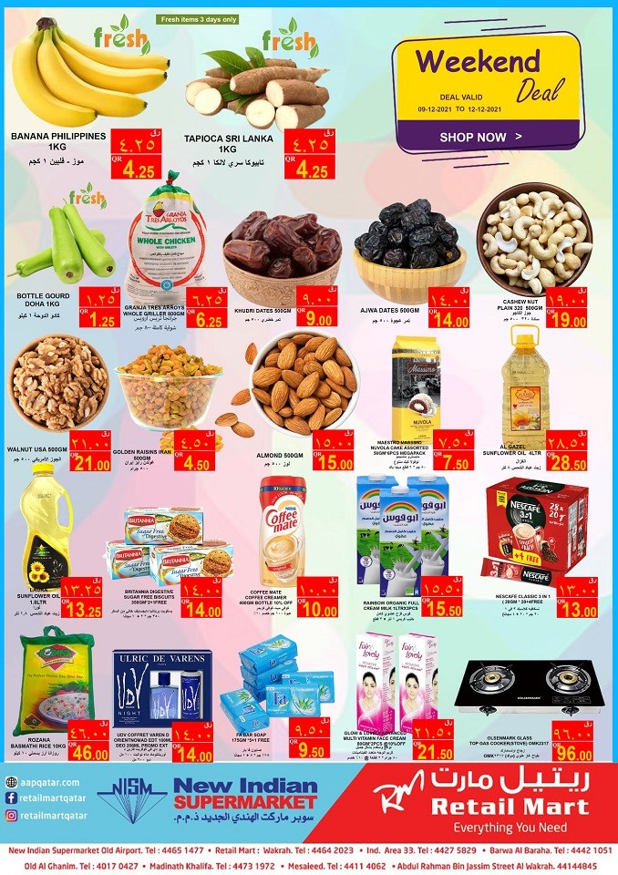 Retail Mart Hypermarket Weekend Deal 9-12 December 2021