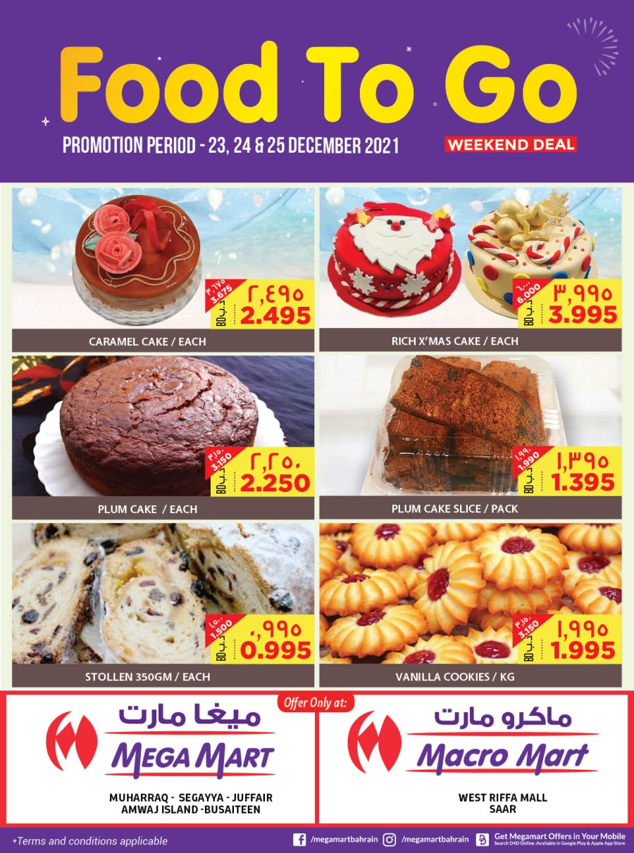 Mega Mart Food To Go 23-25 December 2021