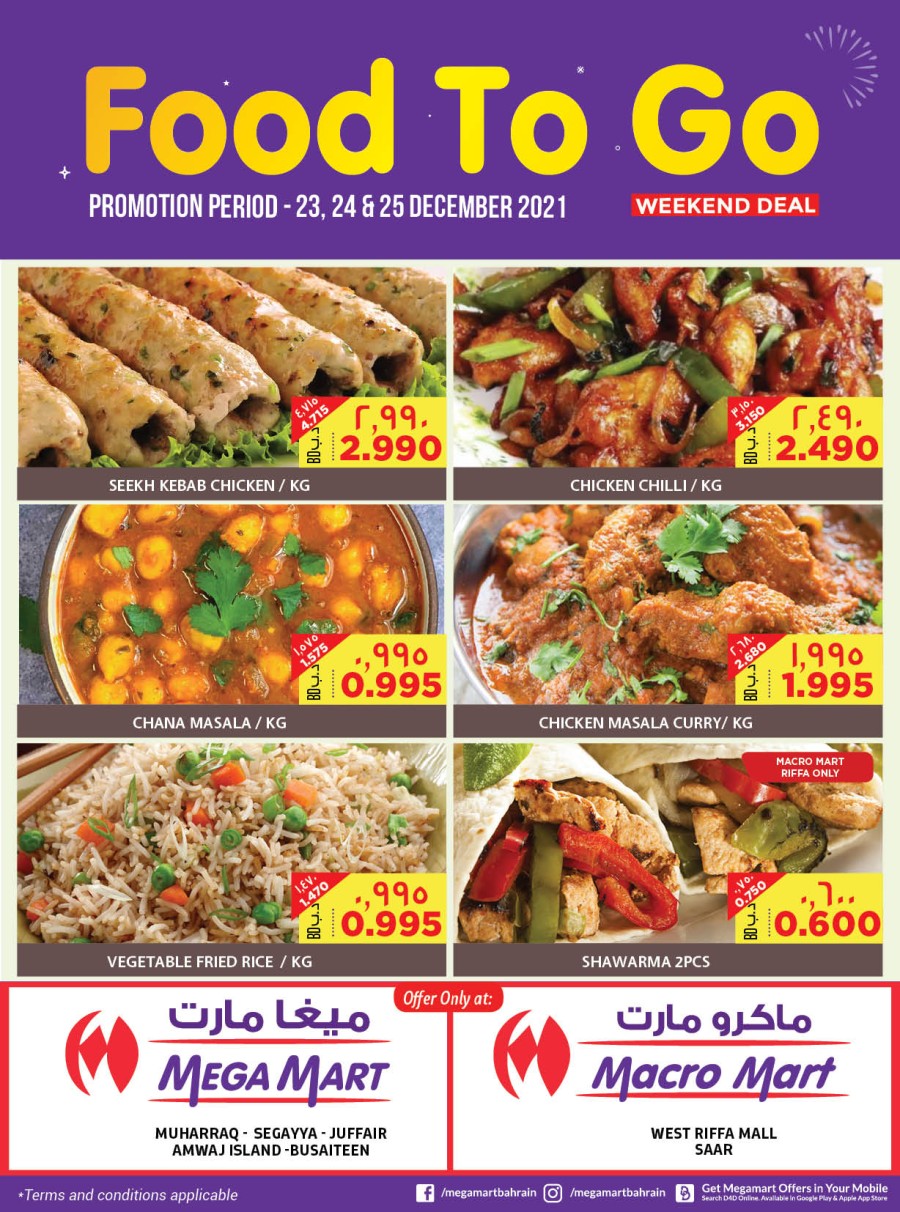 Mega Mart Food To Go 23-25 December 2021