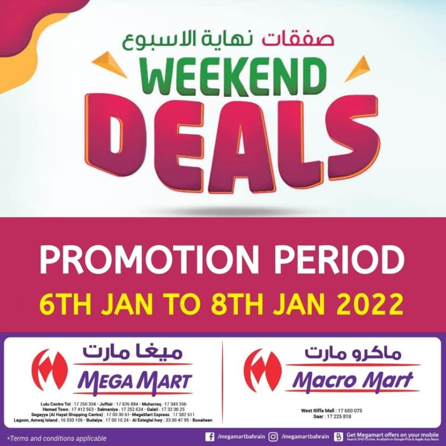 Mega Mart Weekend 6-8 January 2022