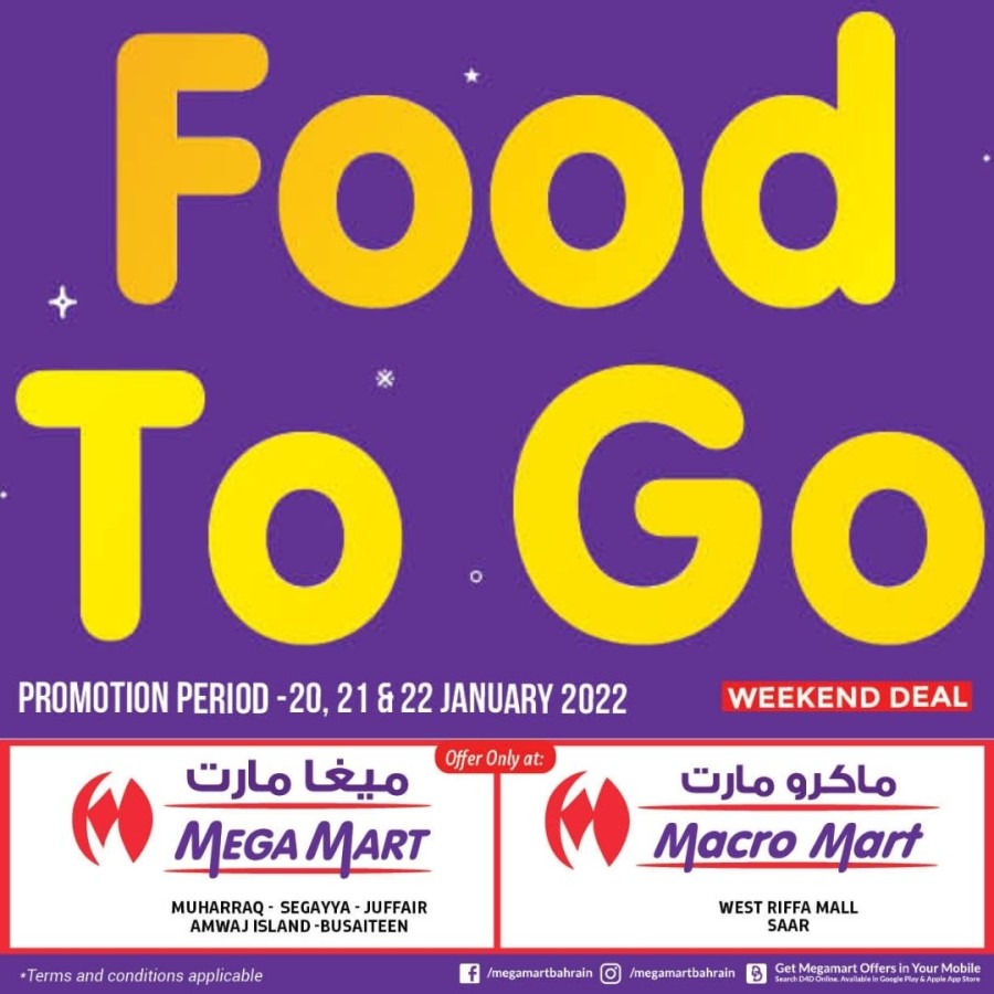 Mega Mart Food To Go Deals 2022 January 2022