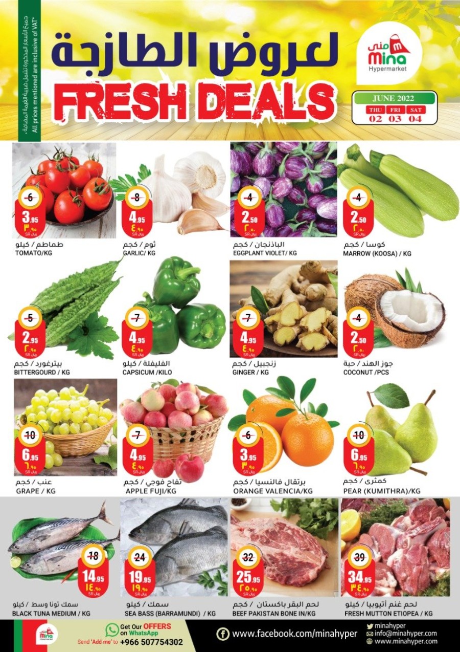 Mina Hypermarket Riyadh Fresh Deals 2-4 June 2022