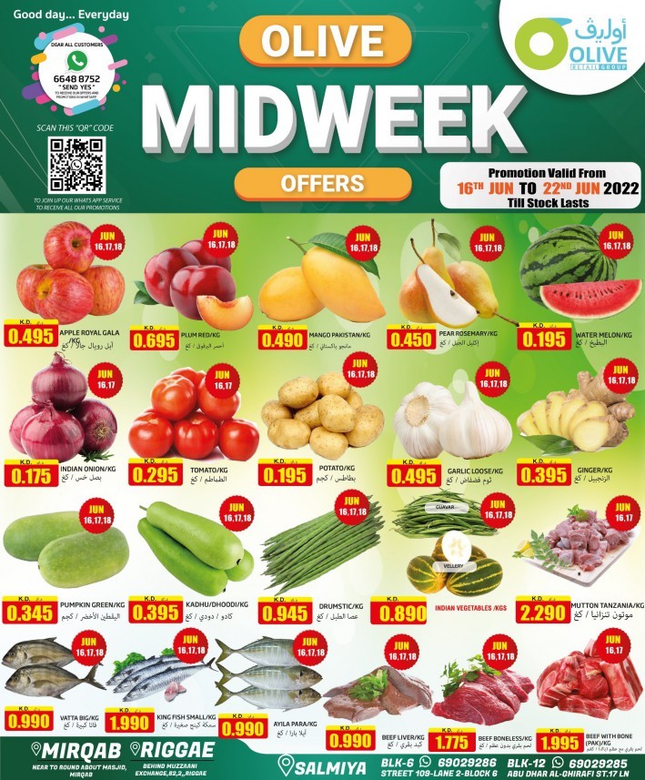 Olive Hypermarket Kuwait Midweek Offers 1622 June 2022