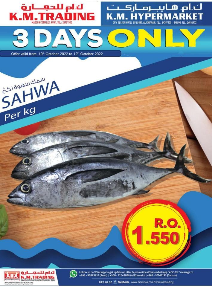 KM Trading & Hypermarket Fish Deals 10-12 October 2022