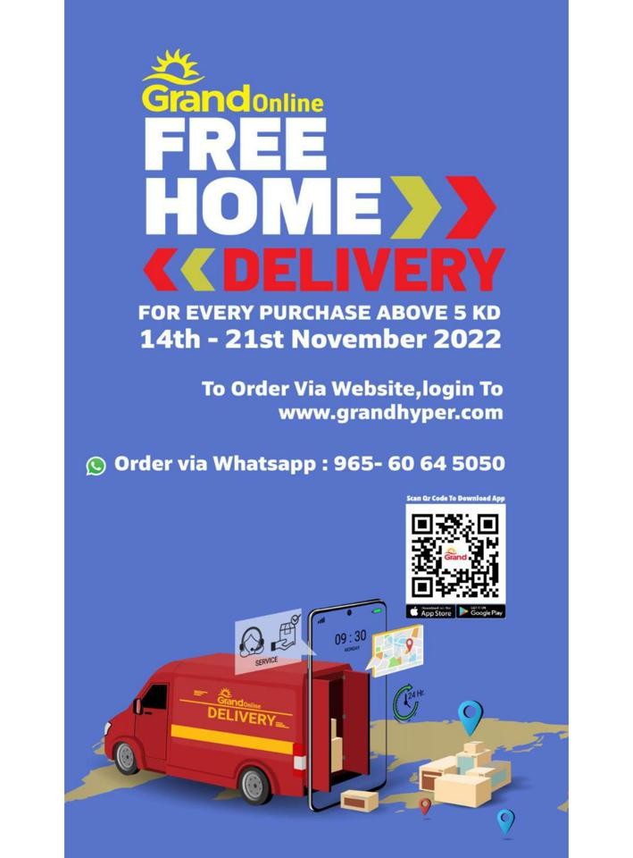 Grand Online Kuwait Free Home Delivery Promotion