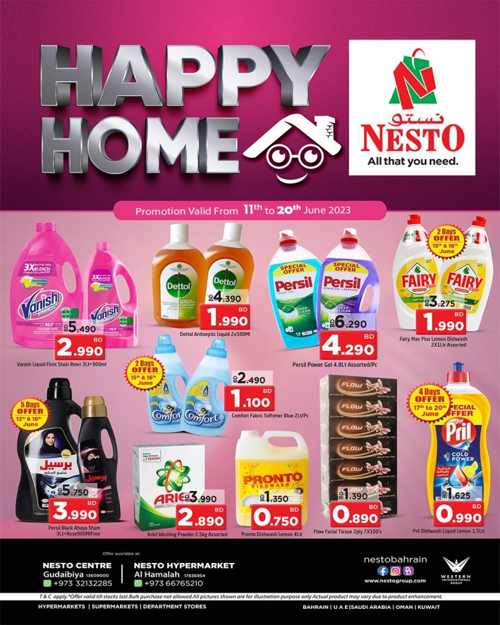 Nesto Happy Home Offer | Bahrain Nesto Shopping Offers Today