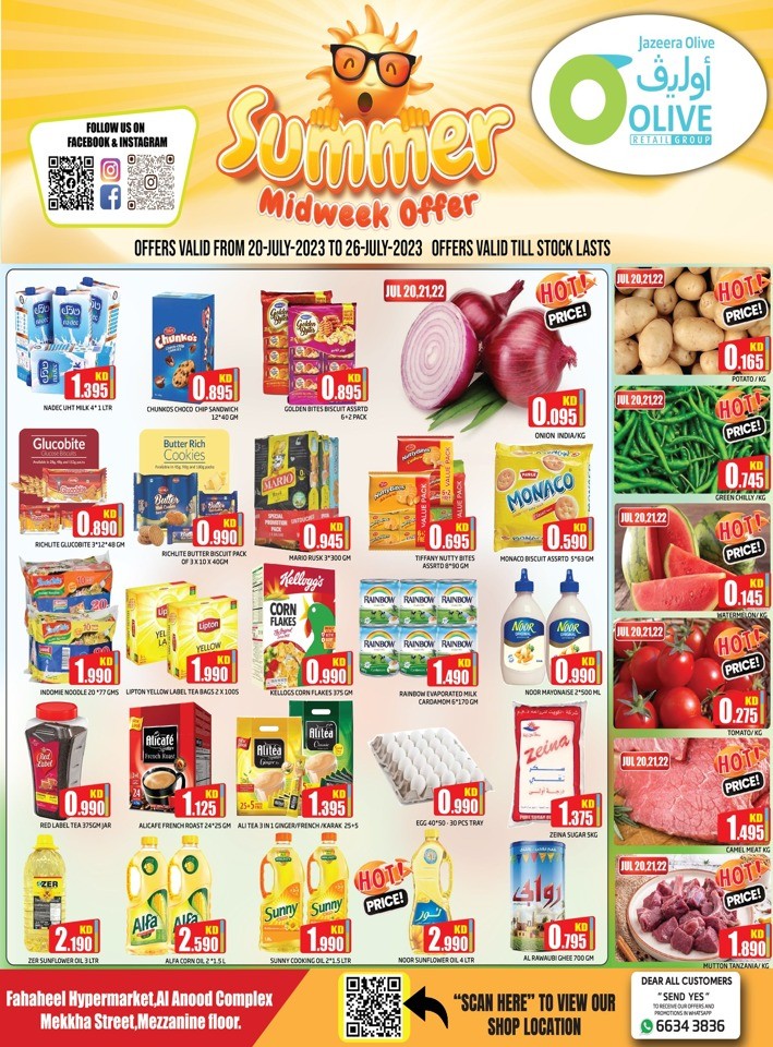 Olive Hypermarket Summer Midweek Offers Kuwait Fliers