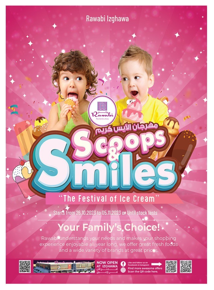 Rawabi Hypermarket Izghawa Scoops & Smiles Promotion Flyer