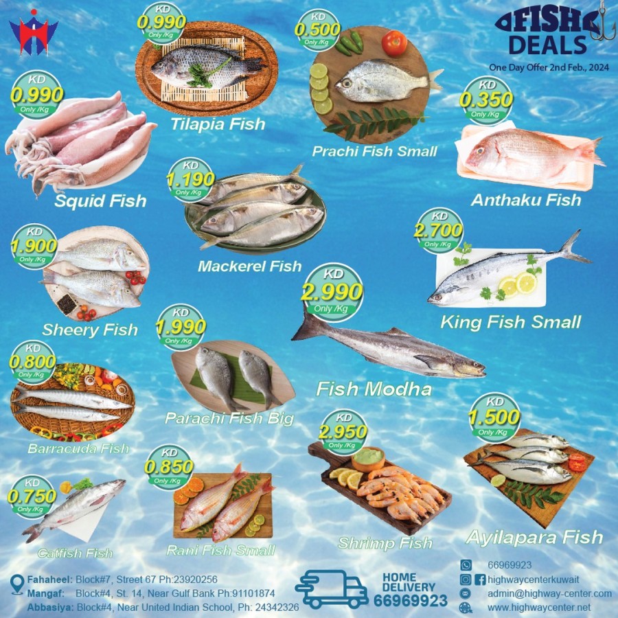 Highway Center One Day Fish Deals | Kuwait Offers 2024 Flyer